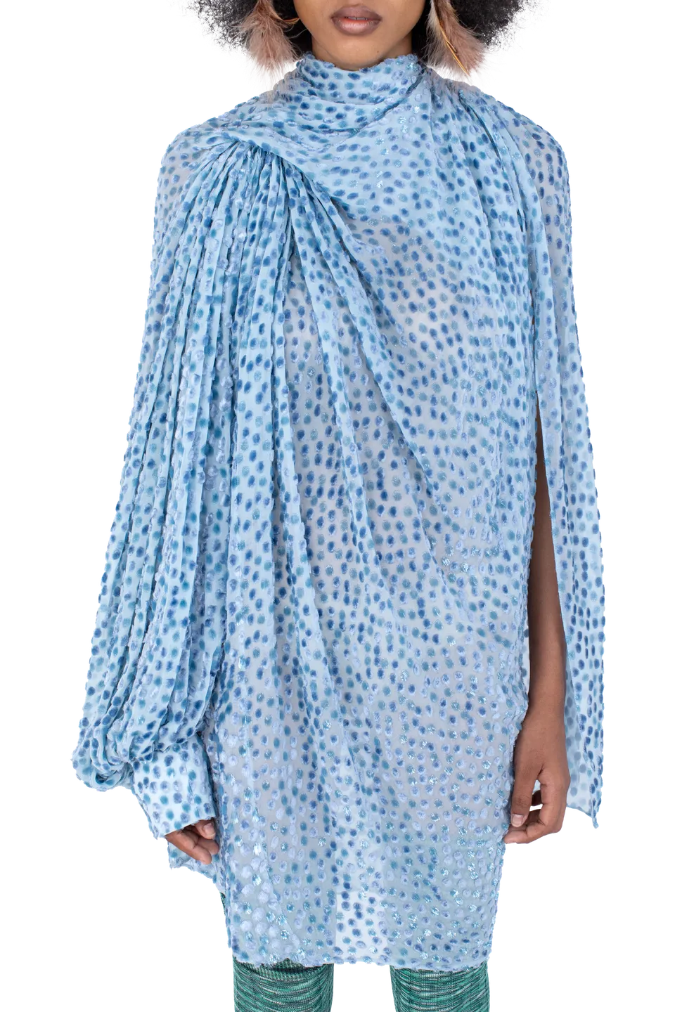 Kiko Kostadinov Dresses CASPIAN Dress robe Powder Blue viscose soie