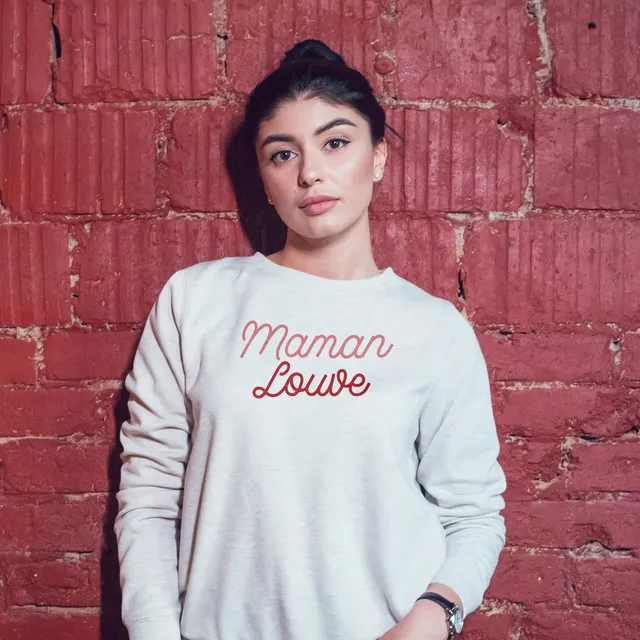Juste Un T-shirt Sweats Imprimés Maman louve sweat femme coton bio