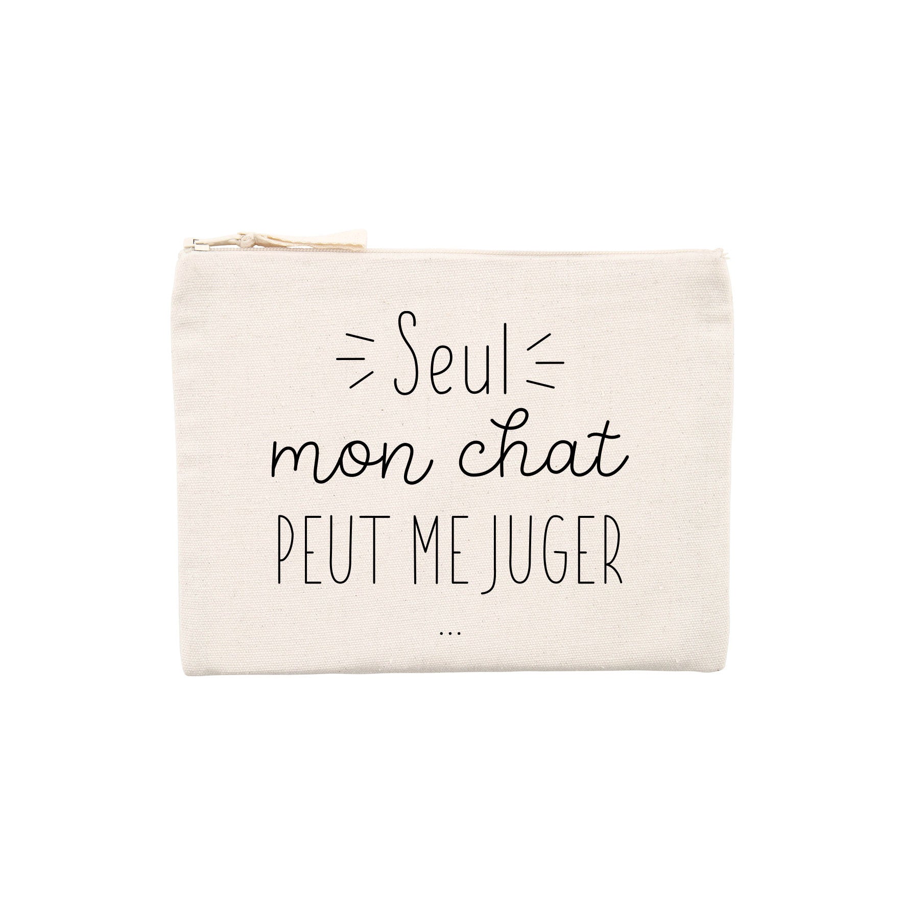 Juste Un T-shirt Pochettes Seul mon chat peut me juger Pochette