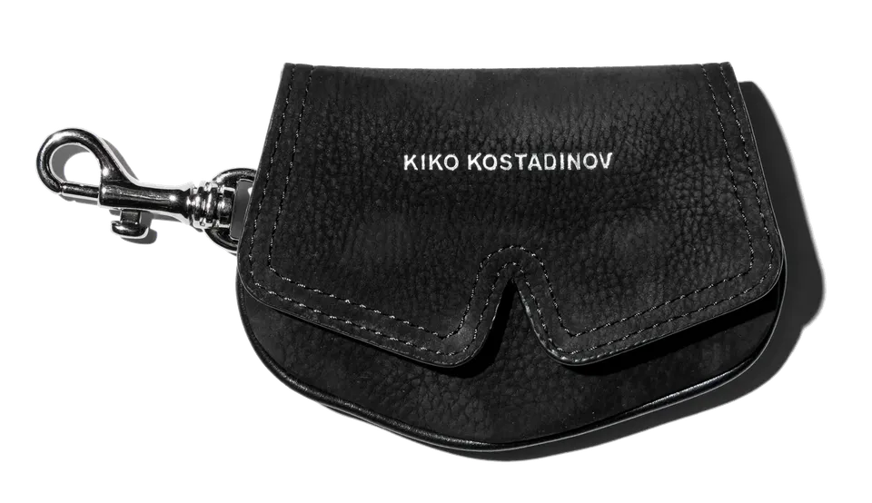 Kiko Kostadinov Bags MEZULARI Card Holder porte-cartes Distressed Black OS nubuck
