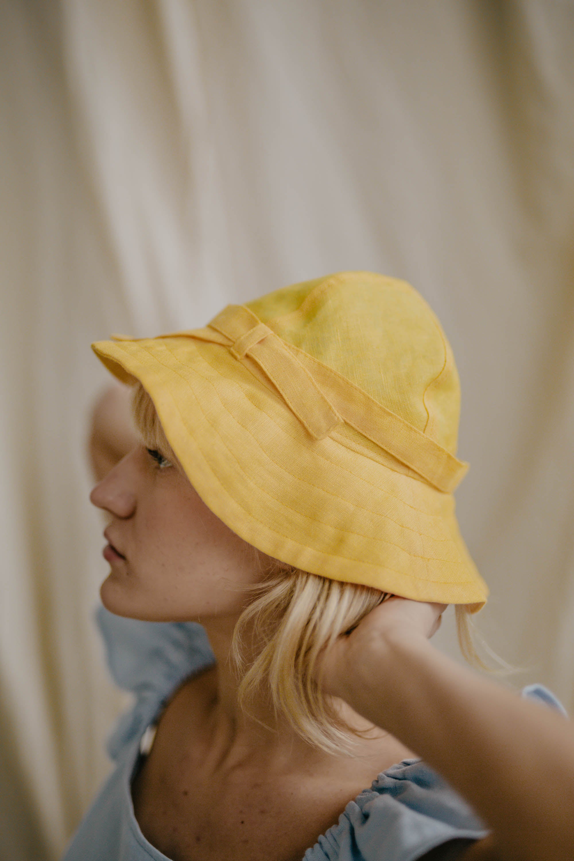 Laumė linen Linen Accessories bob en lin jaune soleil 55 cm