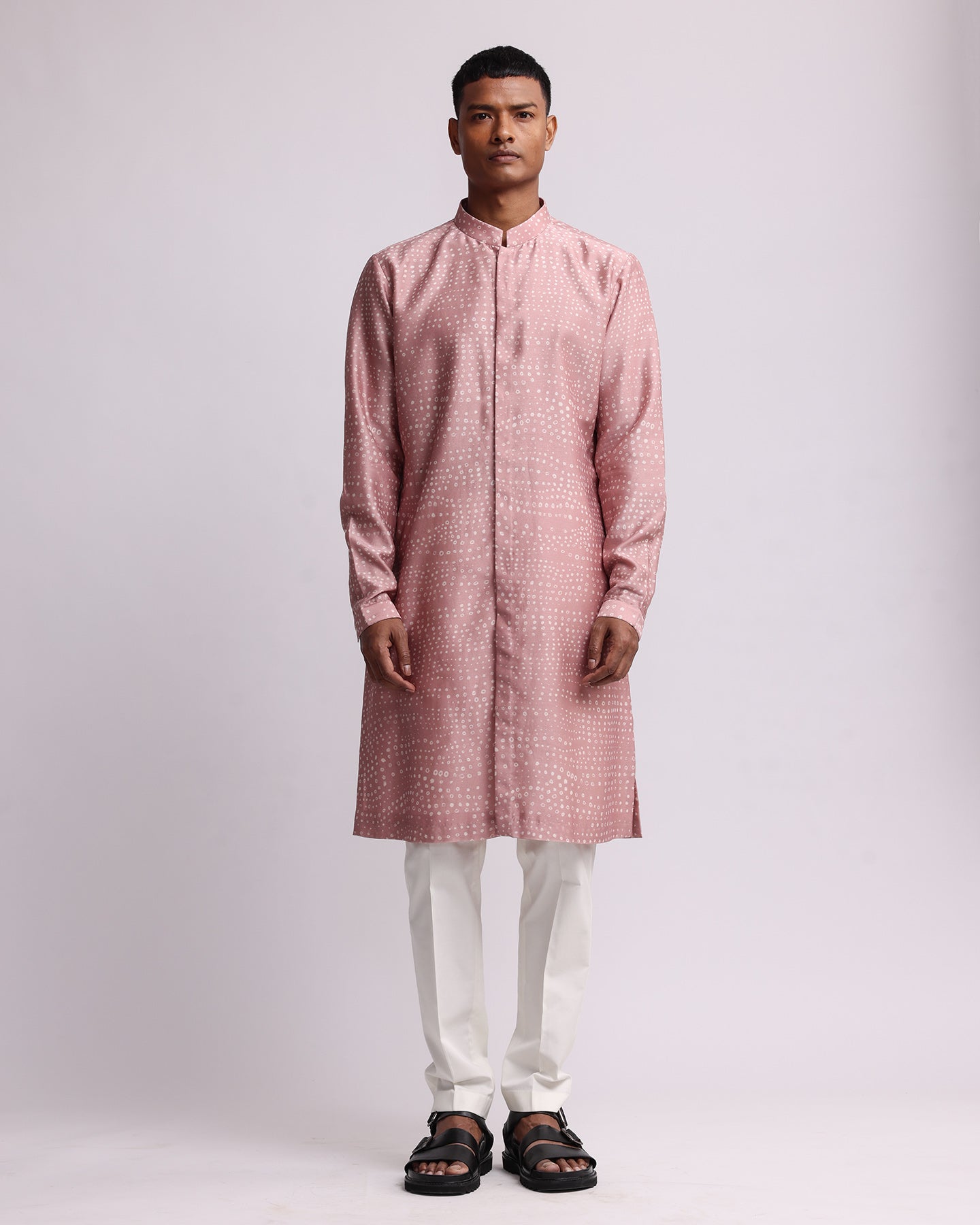 COUNTRYMADE Kurtas Aboriginal Dots Print Front Open Kurta kurta en soie