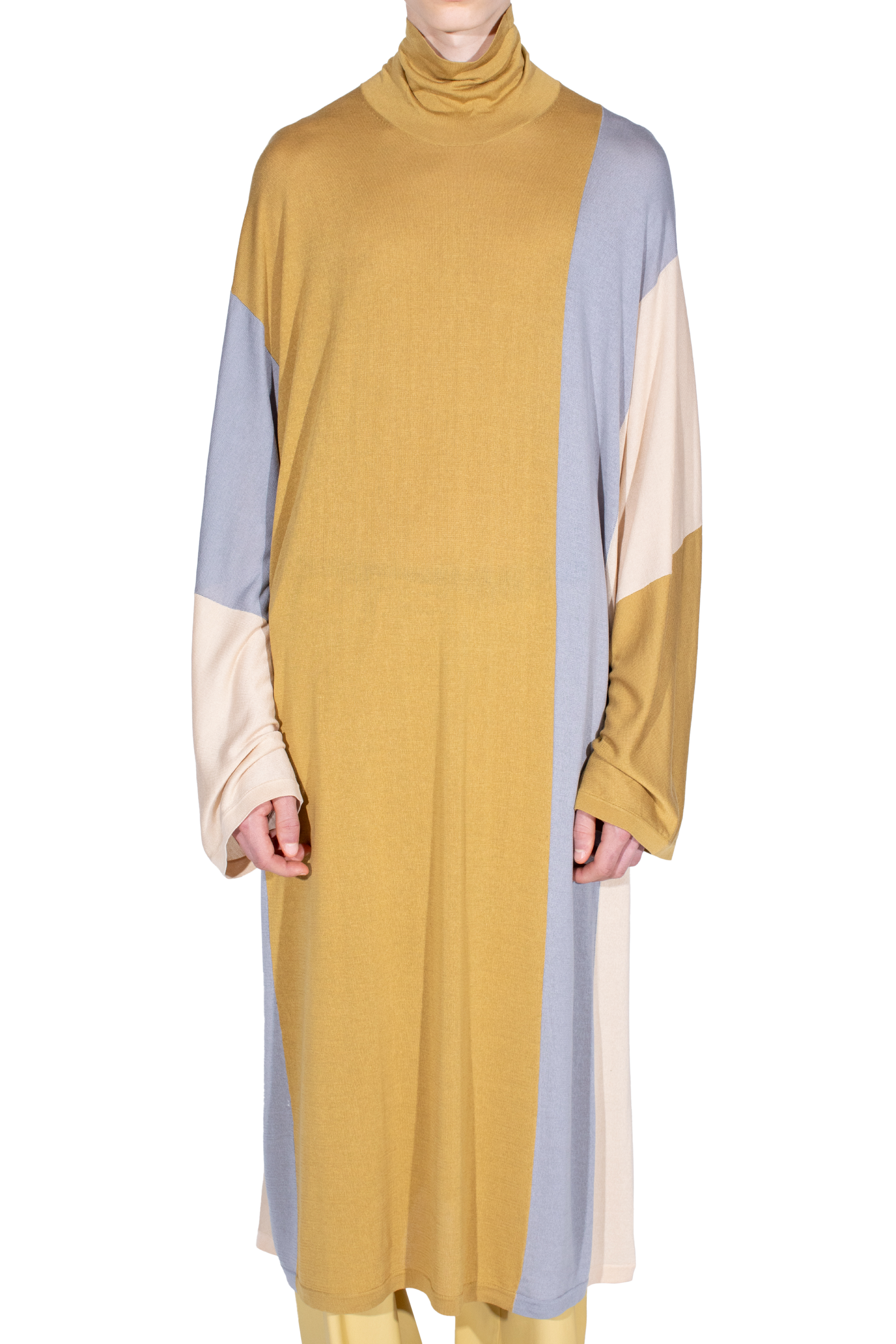Kiko Kostadinov Knitwear SIGO Knit Tunic tunique Ochre en soie