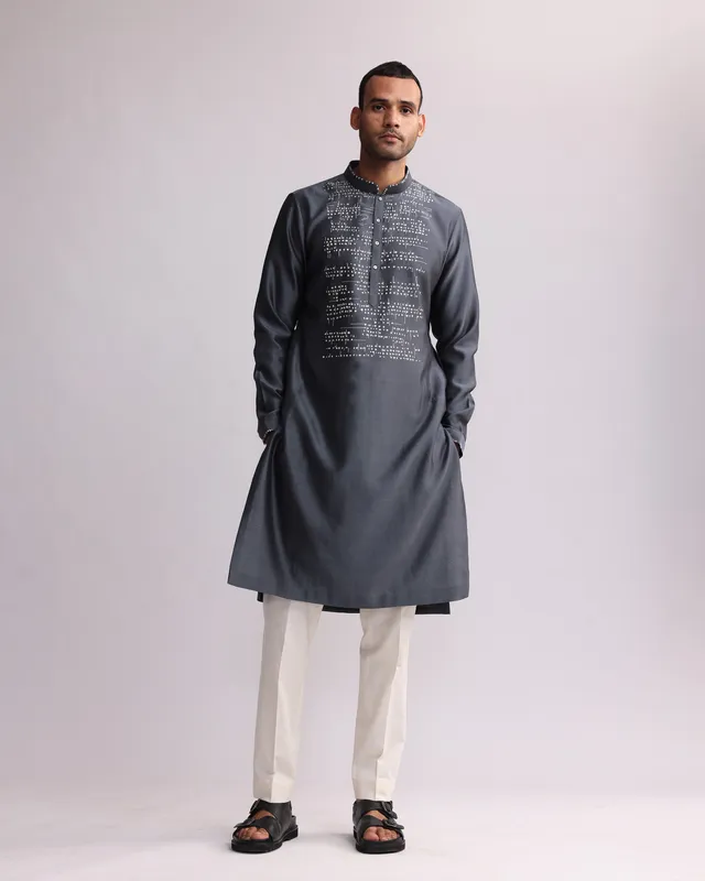 COUNTRYMADE Kurtas ASEMIC YOKE KURTA SET ensemble kurta S brodé