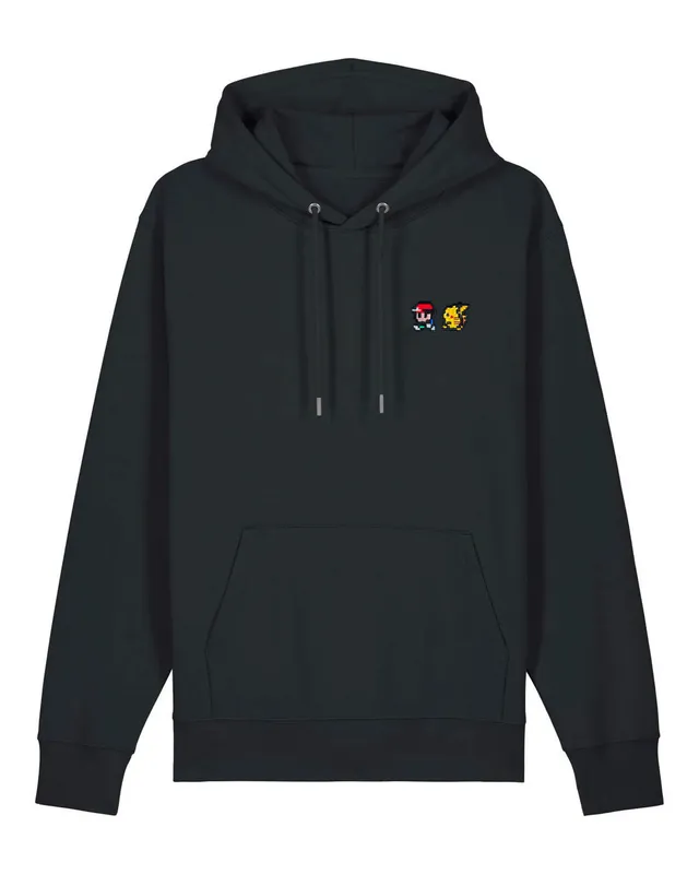 Juste Un T-shirt Sweats à Capuche Sacha Pika sweat brodé