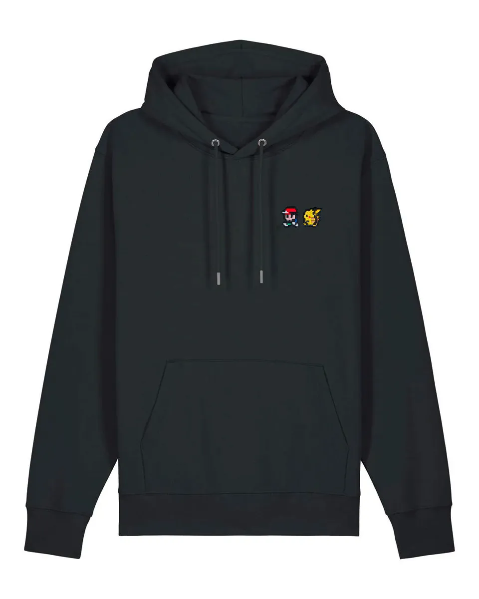 Juste Un T-shirt Sweats à Capuche Sacha Pika sweat brodé