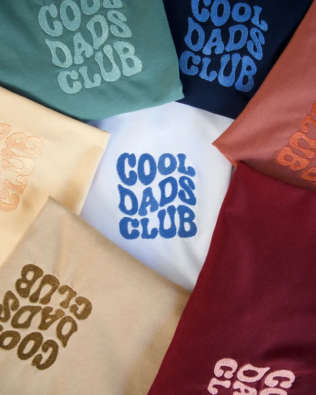 Juste Un T-shirt T-shirts Brodés Cool Dads Club t-shirt brodé coton bio
