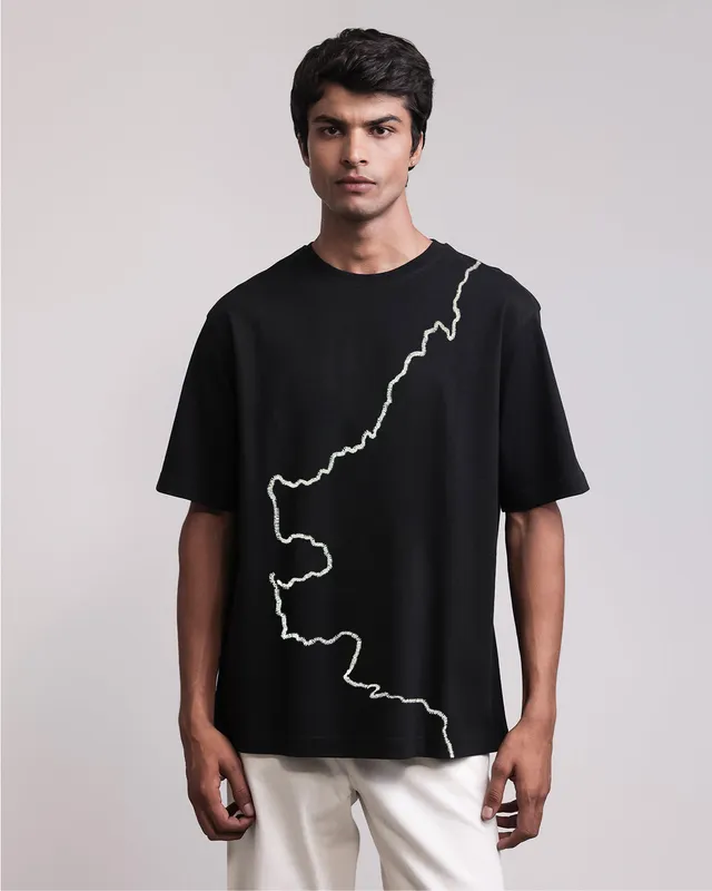 COUNTRYMADE T-shirts Northern Frontier T-shirt noir brodé