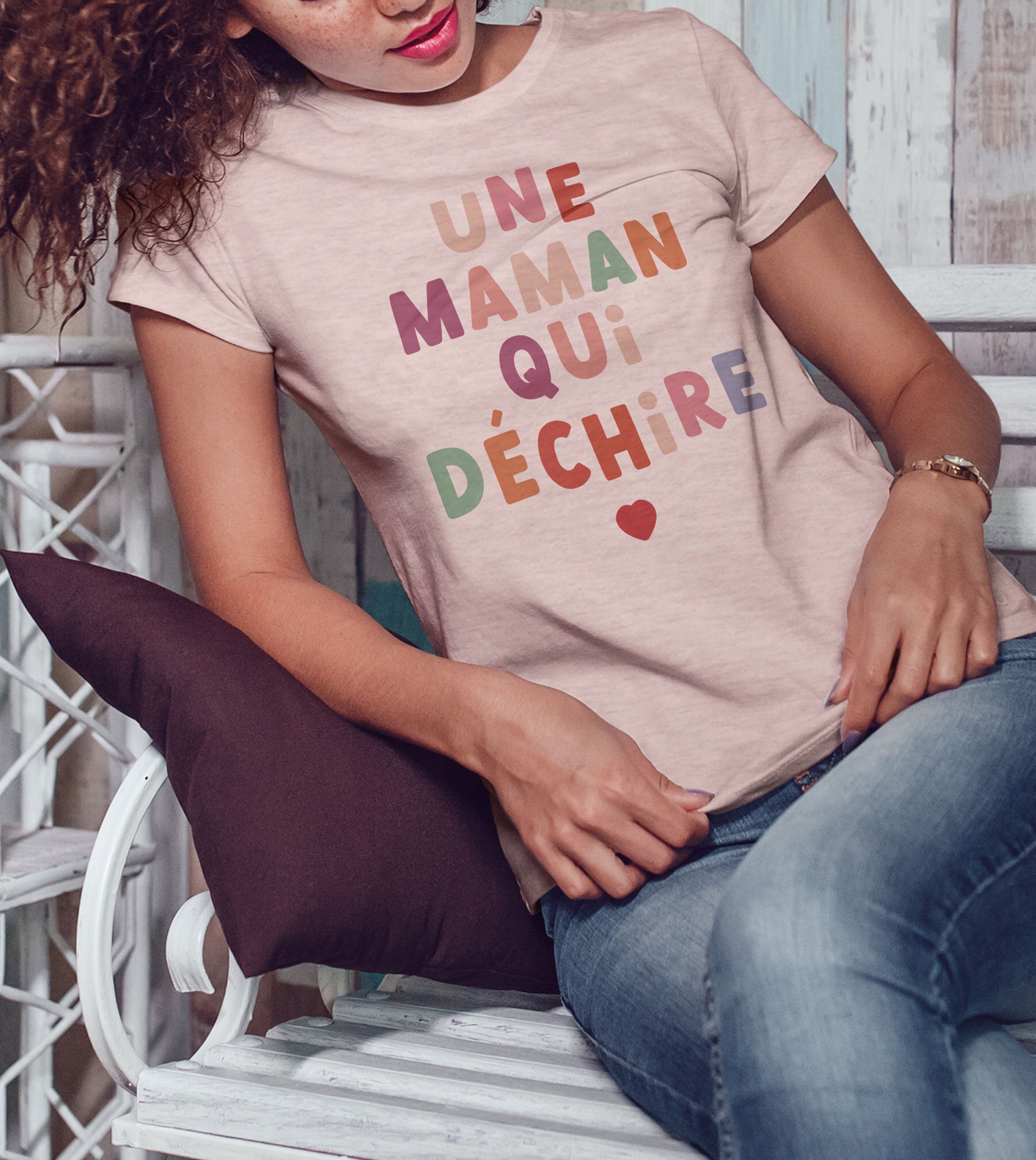 Juste Un T-shirt T-shirts Imprimés Une maman qui déchire t-shirt imprimé