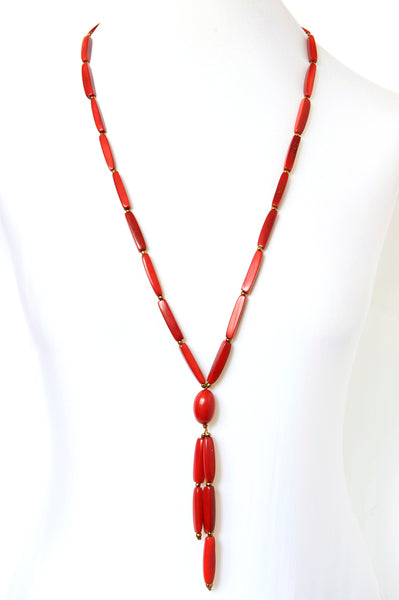 Tagua and co Colliers Sautoir Salinas ivoire végétal jaune turquoise violet rouge
