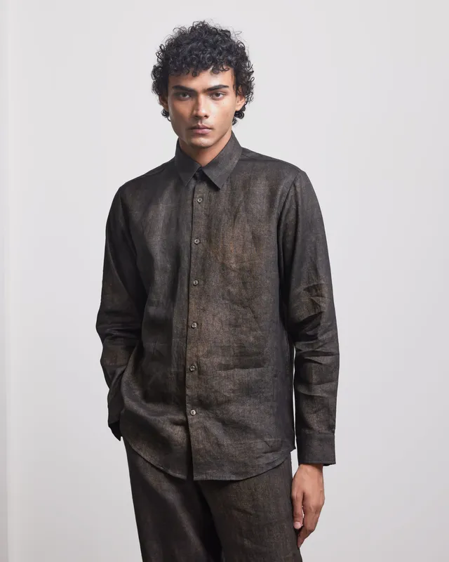 COUNTRYMADE Shirts BRONZE COATED SHIRT chemise XS-XXL lin 100 % bronze