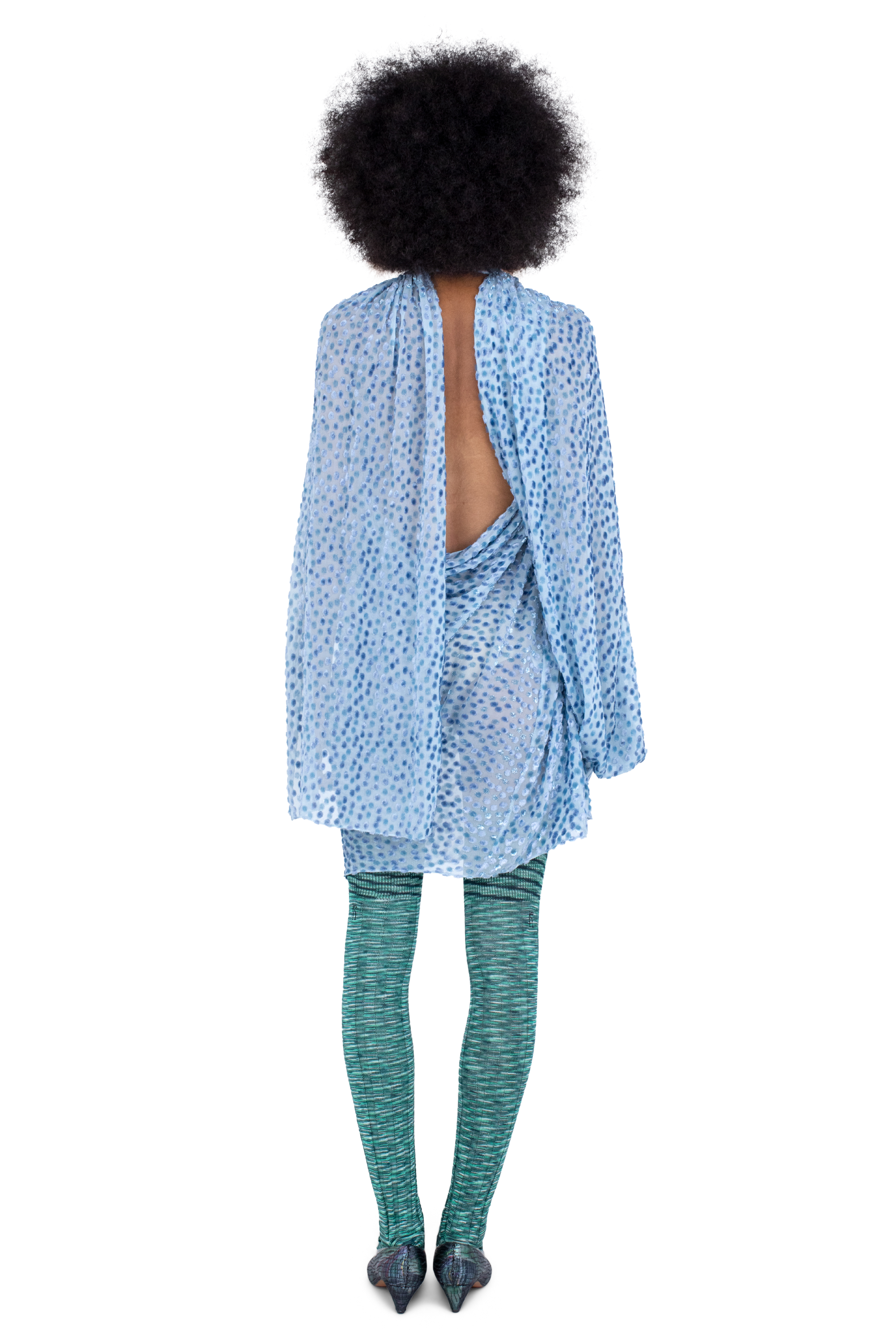Kiko Kostadinov Dresses CASPIAN Dress robe Powder Blue viscose soie