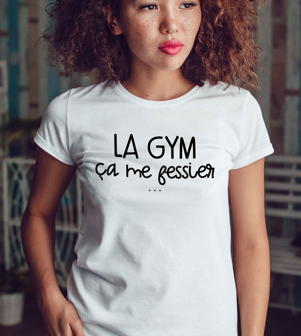 Juste Un T-shirt T-shirts Imprimés La Gym ça me fessier t-shirt rose XS humour