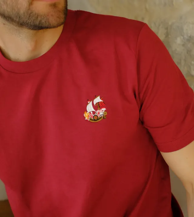 Juste Un T-shirt T-shirts Brodés Bateau Pirate t-shirt coton biologique