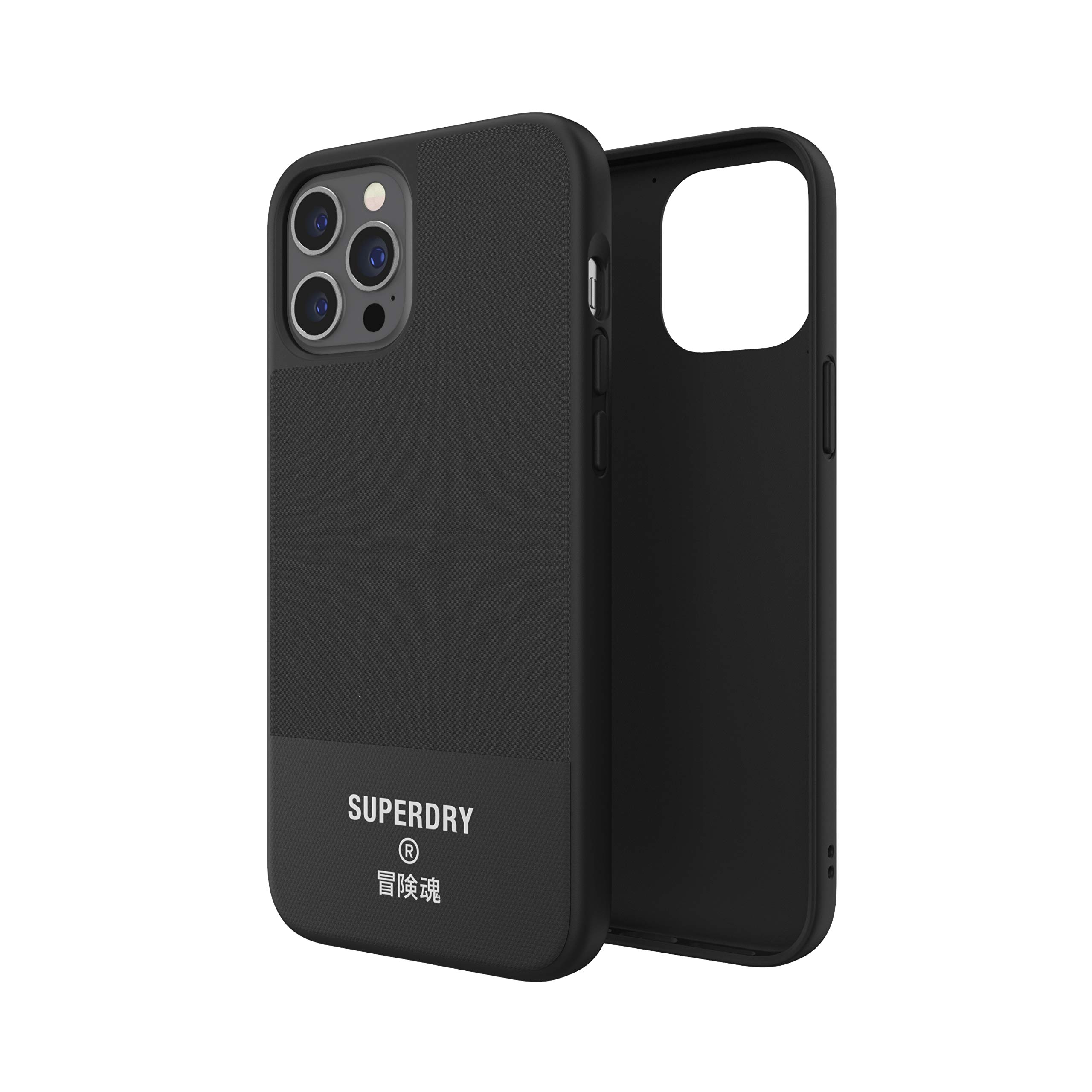 Superdry Coques de Protection coque toile moulée iPhone 12 Pro Max 6,7 pouces noire