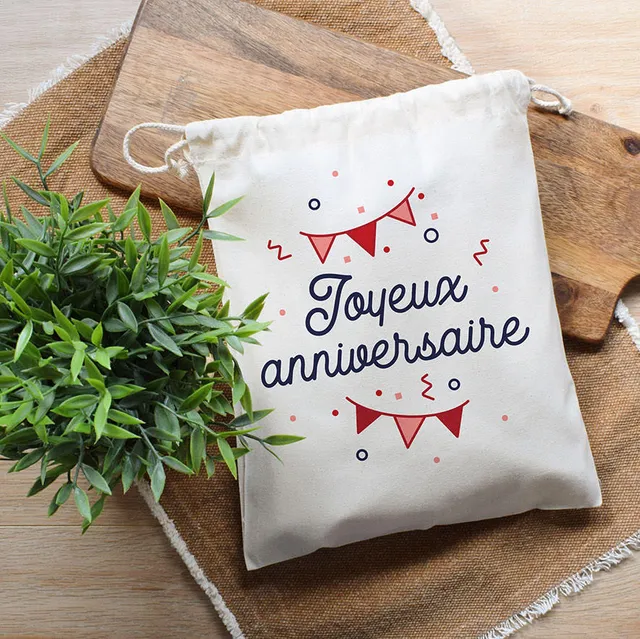 Juste Un T-shirt Pochettes Pochette cadeau Anniversaire coton 100 % recyclé