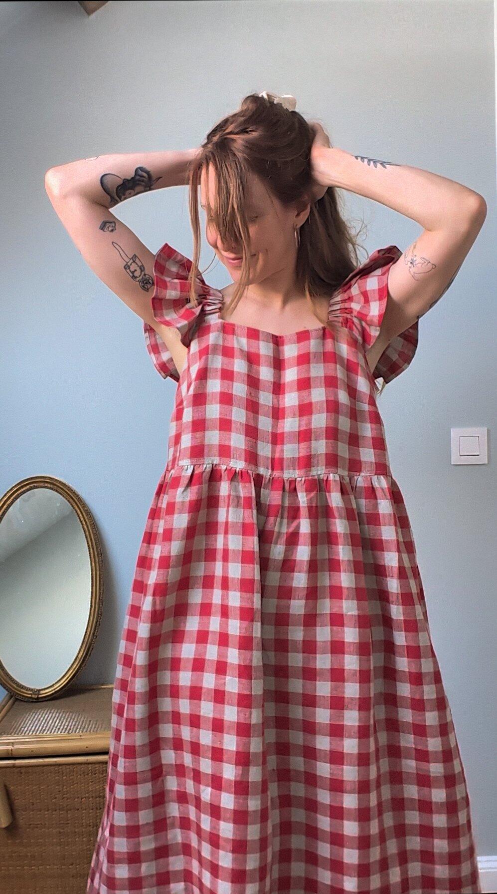 Laumė linen Linen Dresses Ona robe en lin femme XS bleu ciel