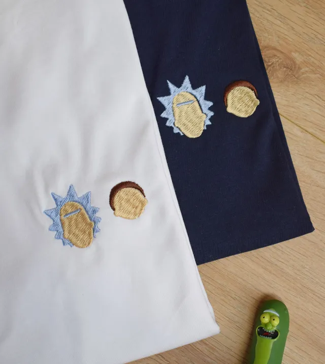 Juste Un T-shirt T-shirts Brodés Rick&Morty t-shirt brodé coloris au choix