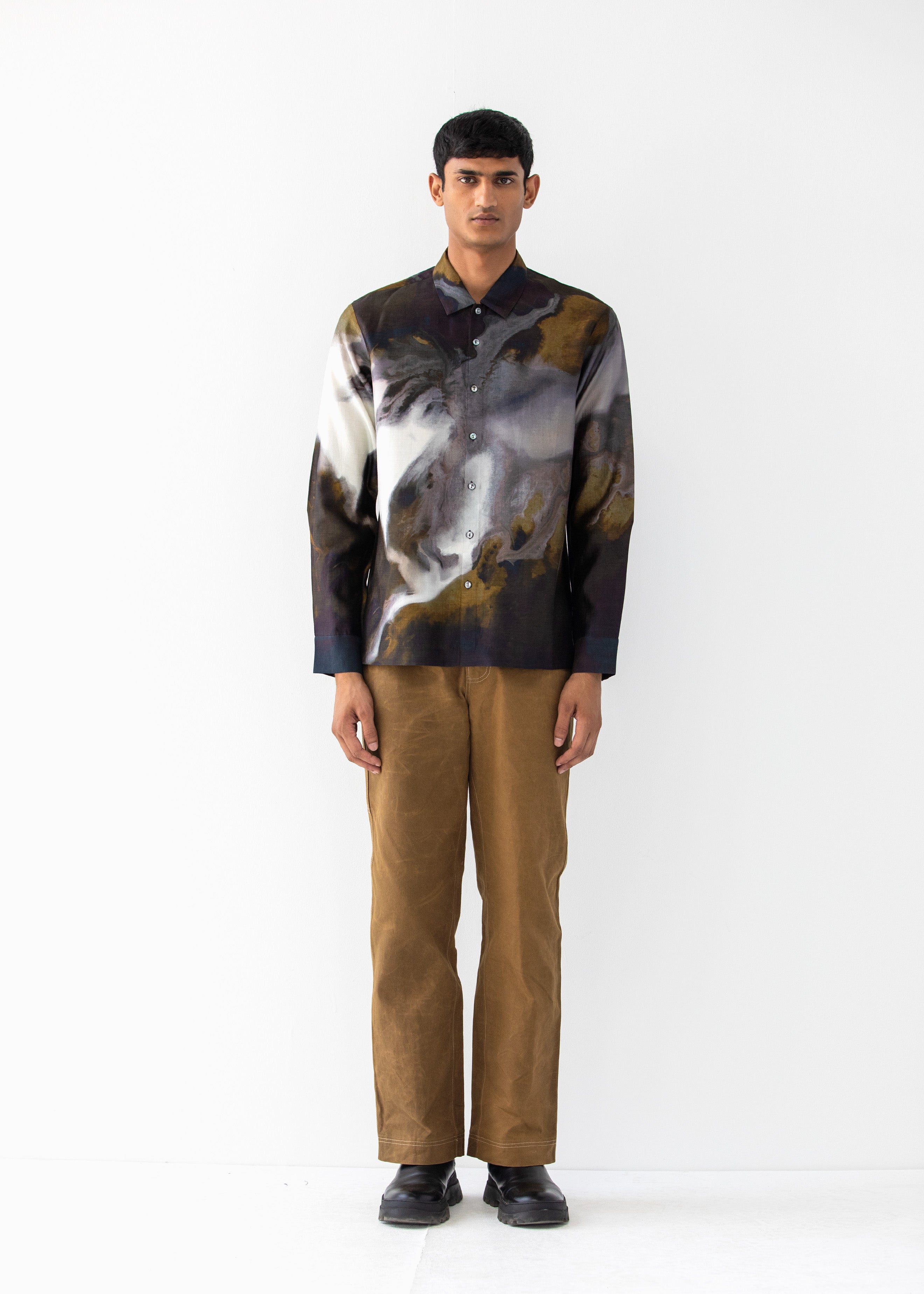 COUNTRYMADE Shirts HEALING SILK SHIRT chemise imprimée en soie