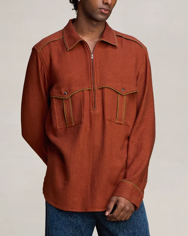 COUNTRYMADE Shirts PARKA FELT ZIPPER SHIRT chemise demi-zip sur commande