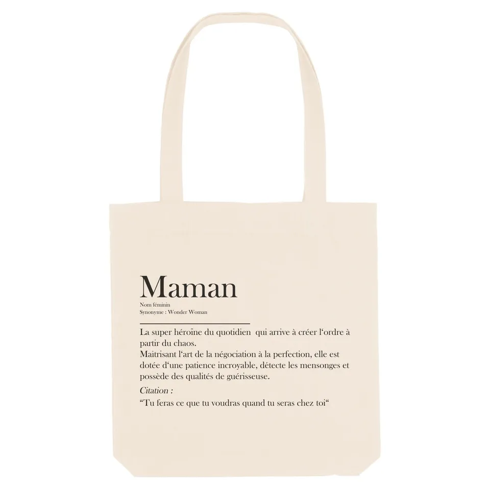 Juste Un T-shirt Tote Bags Maman tote bag naturel
