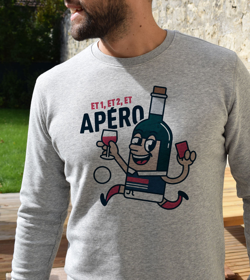 Juste Un T-shirt Sweats Imprimés Et un et Deux et Apérooo sweat apéro