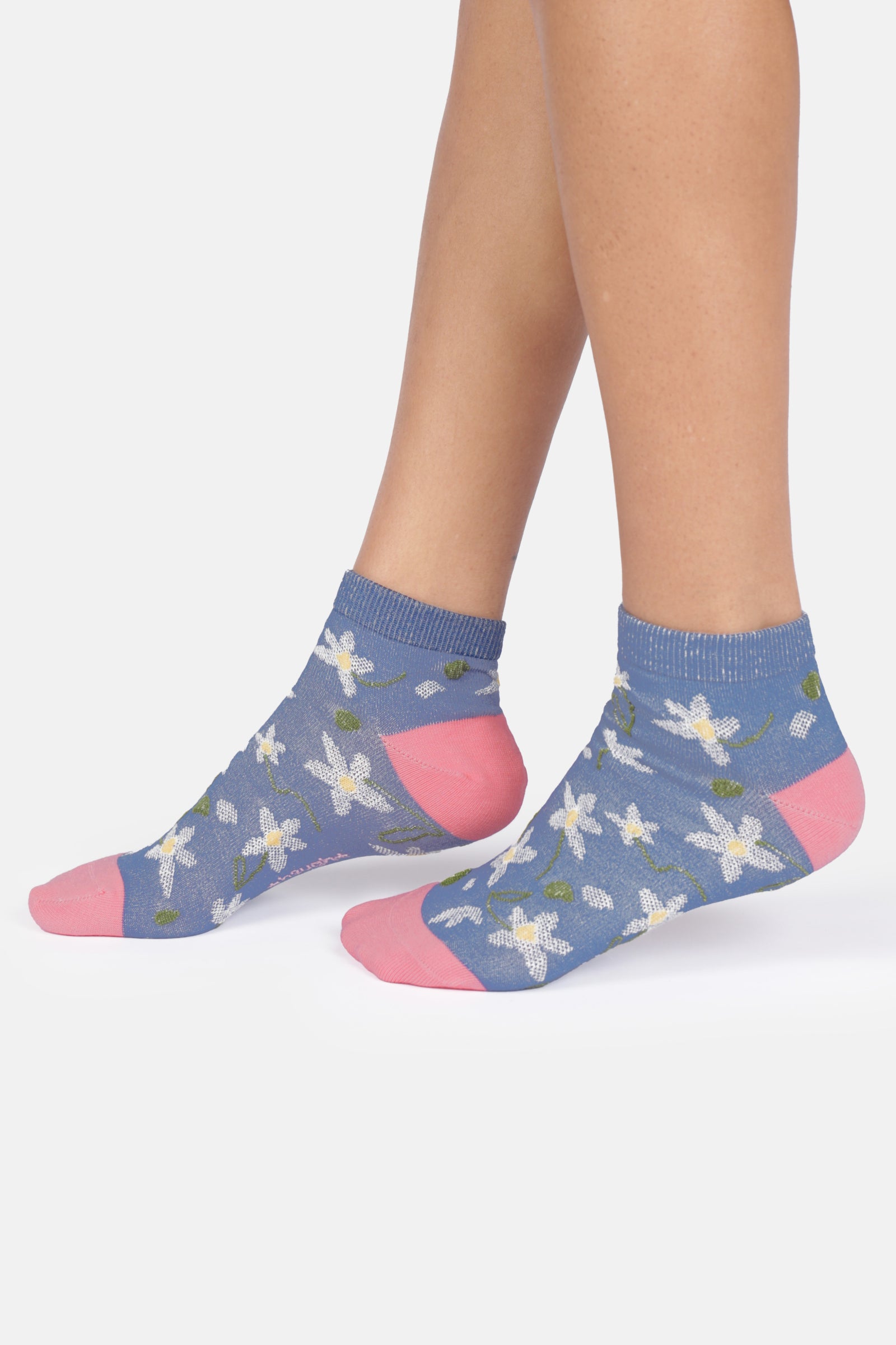 Sourire Multicolore Chaussettes femme Socquettes pâquerettes socquettes 36/40 coton bio