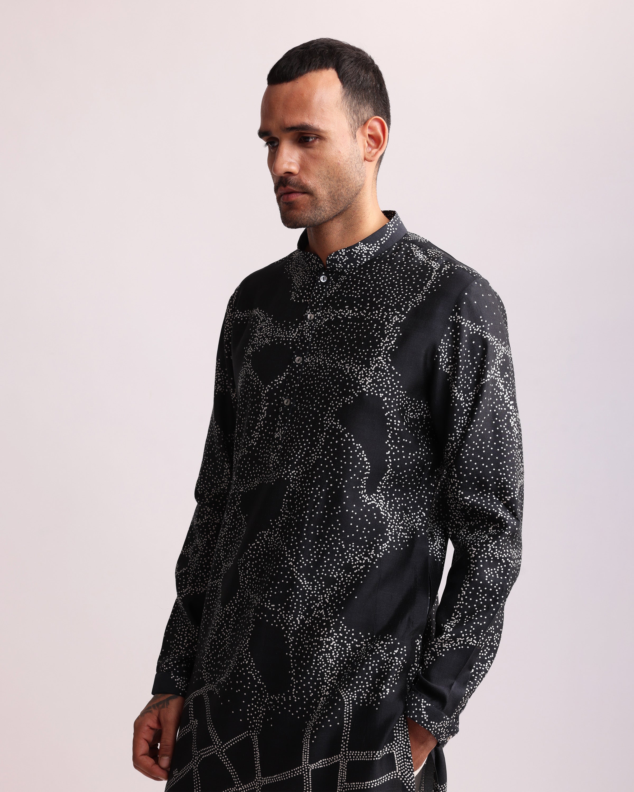 COUNTRYMADE Kurtas NORMANDY PRINTED KURTA kurta gris anthracite
