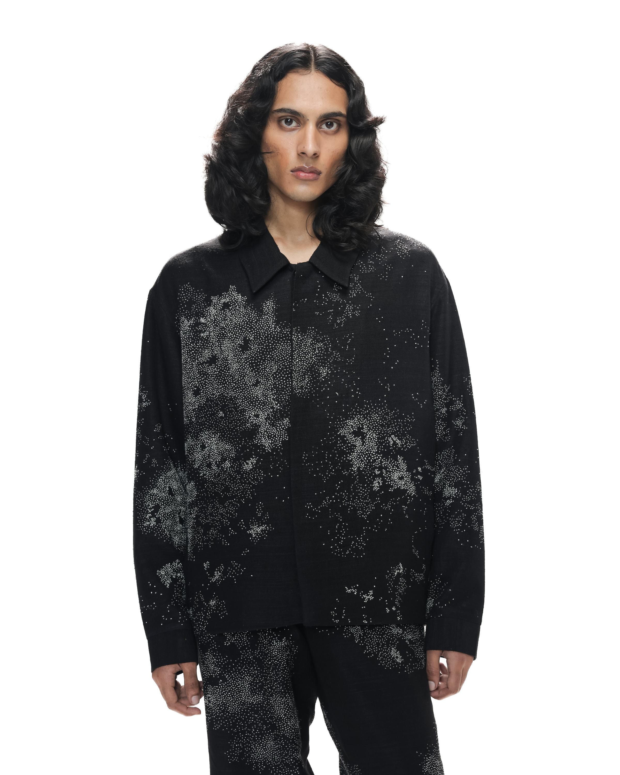 COUNTRYMADE Jackets Scattered Stitches Jacket veste en soie matka brodée