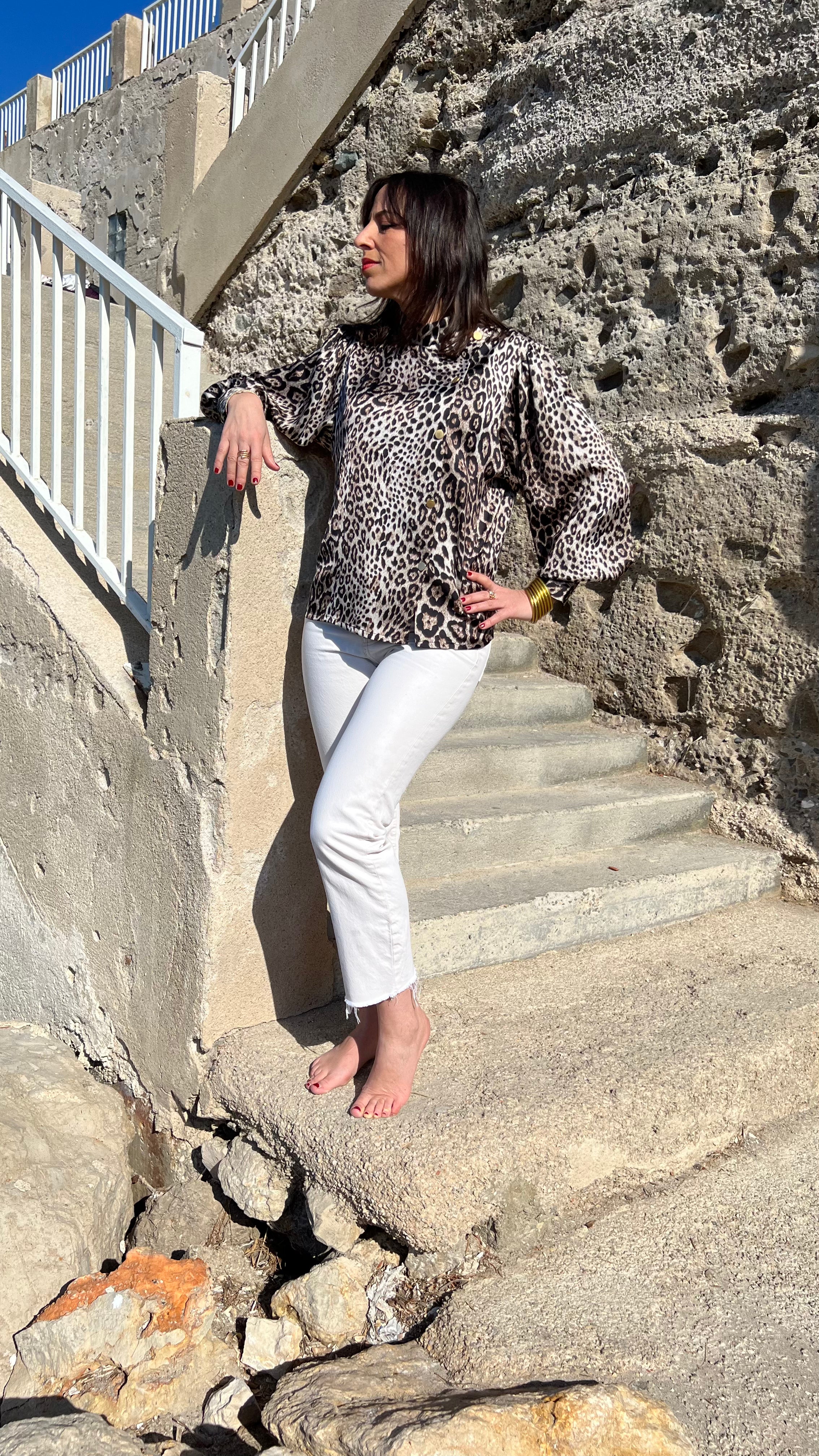 PANTRUCHE Chemises Blouse DJANGO léopard en viscose