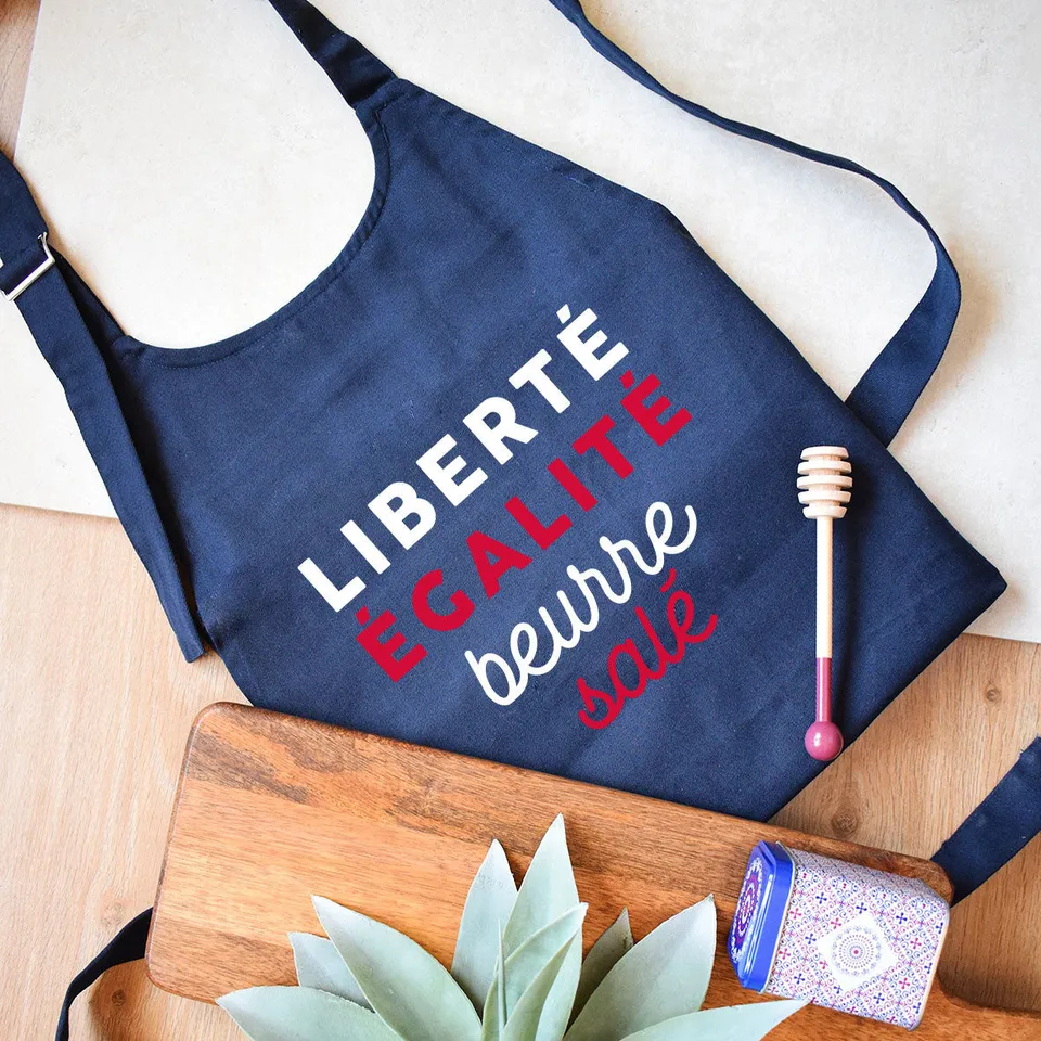 Juste Un T-shirt Tabliers Liberté égalité beurre salé Tablier