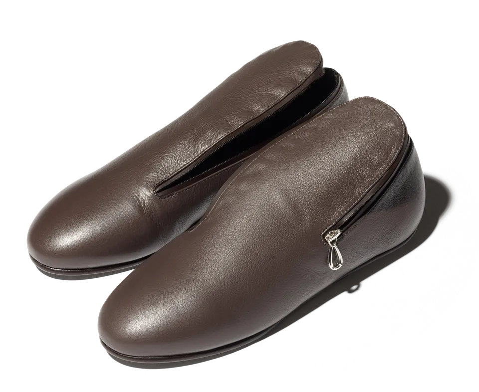 Kiko Kostadinov Shoes PETREL Shearling-Lined Loafers mocassins noirs en cuir