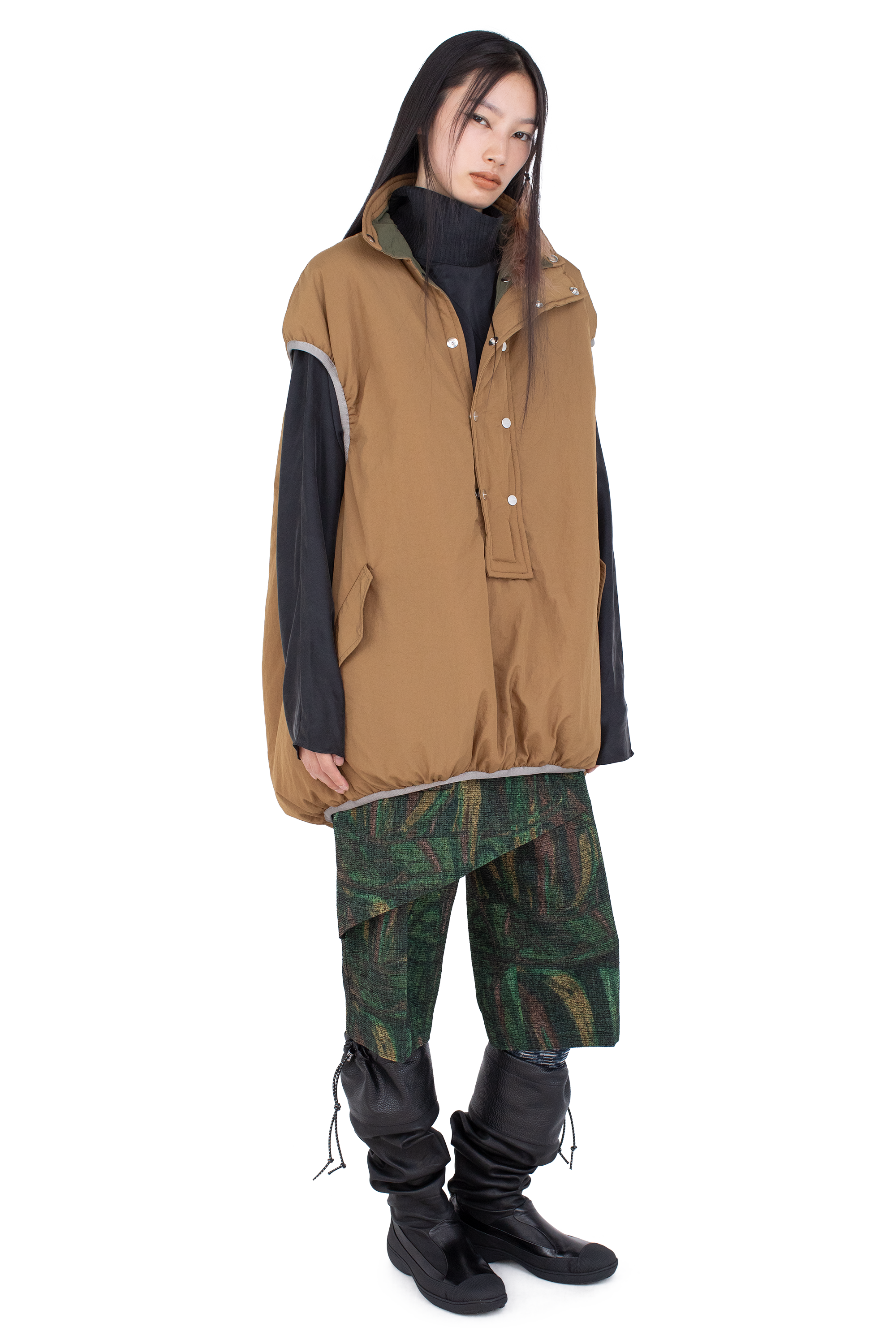 Kiko Kostadinov Knitwear AUK Pullover Gilet gilet Hunter Green réversible