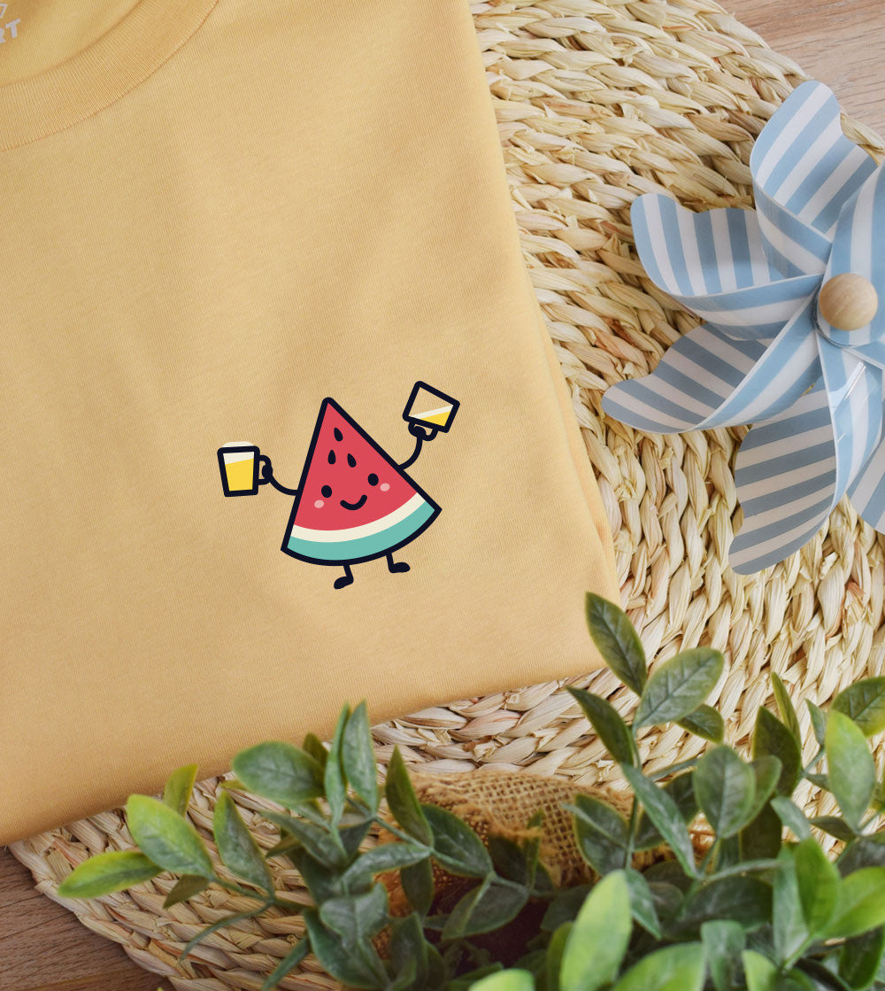 Juste Un T-shirt T-shirts Imprimés Bière Pastèque t-shirt blanc