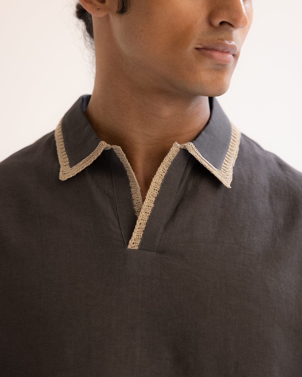 COUNTRYMADE T-shirts Contour Crochet T-Shirt en lin Trail Dust