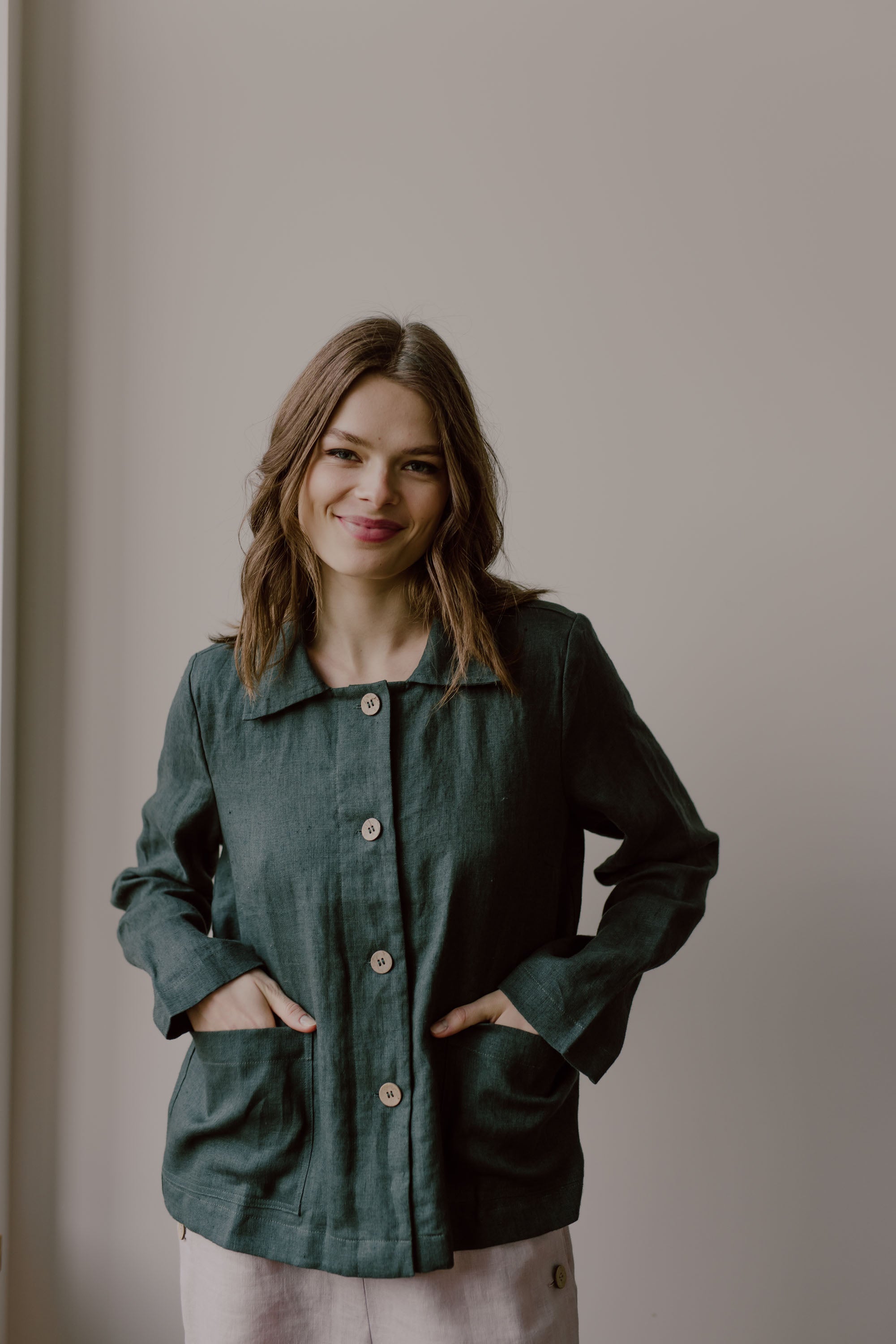 Laumė linen Linen Jackets Preila veste en lin jaune soleil XS