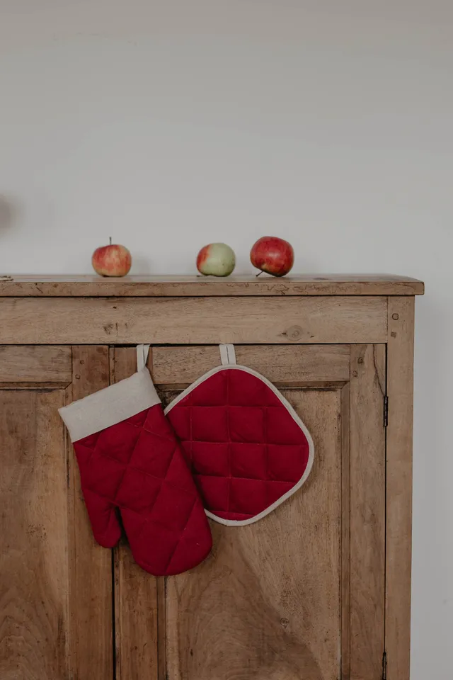 Laumė linen Christmas Linen gant de four Père Noël en lin