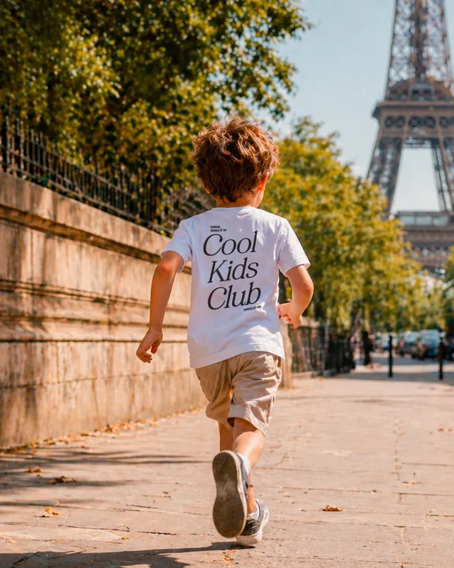 Juste Un T-shirt T-shirts Enfants Cool Kids Club t-shirt enfant blanc coton bio
