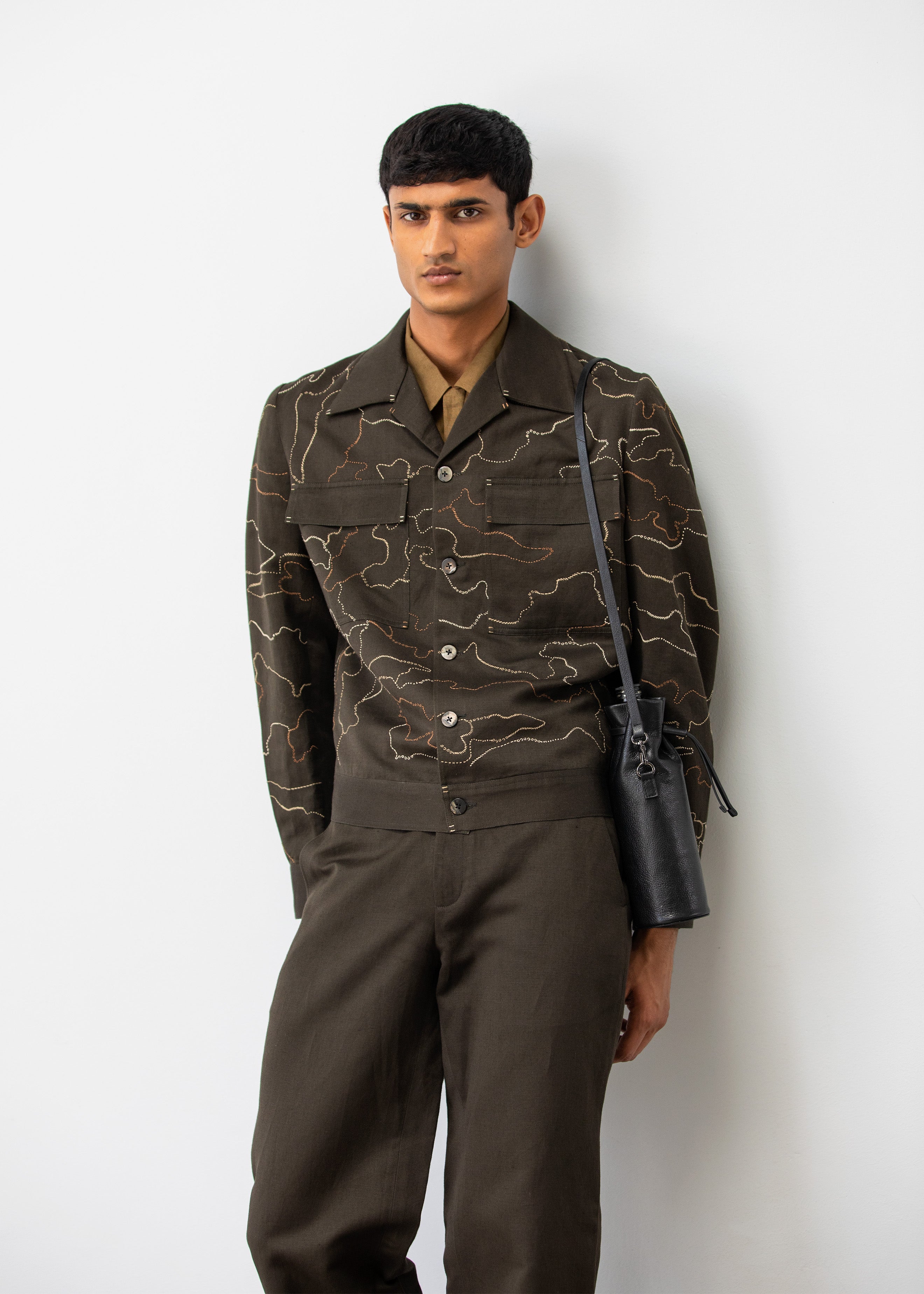 COUNTRYMADE Jackets CITADEL SHORT JACKET veste courte en lin brodée