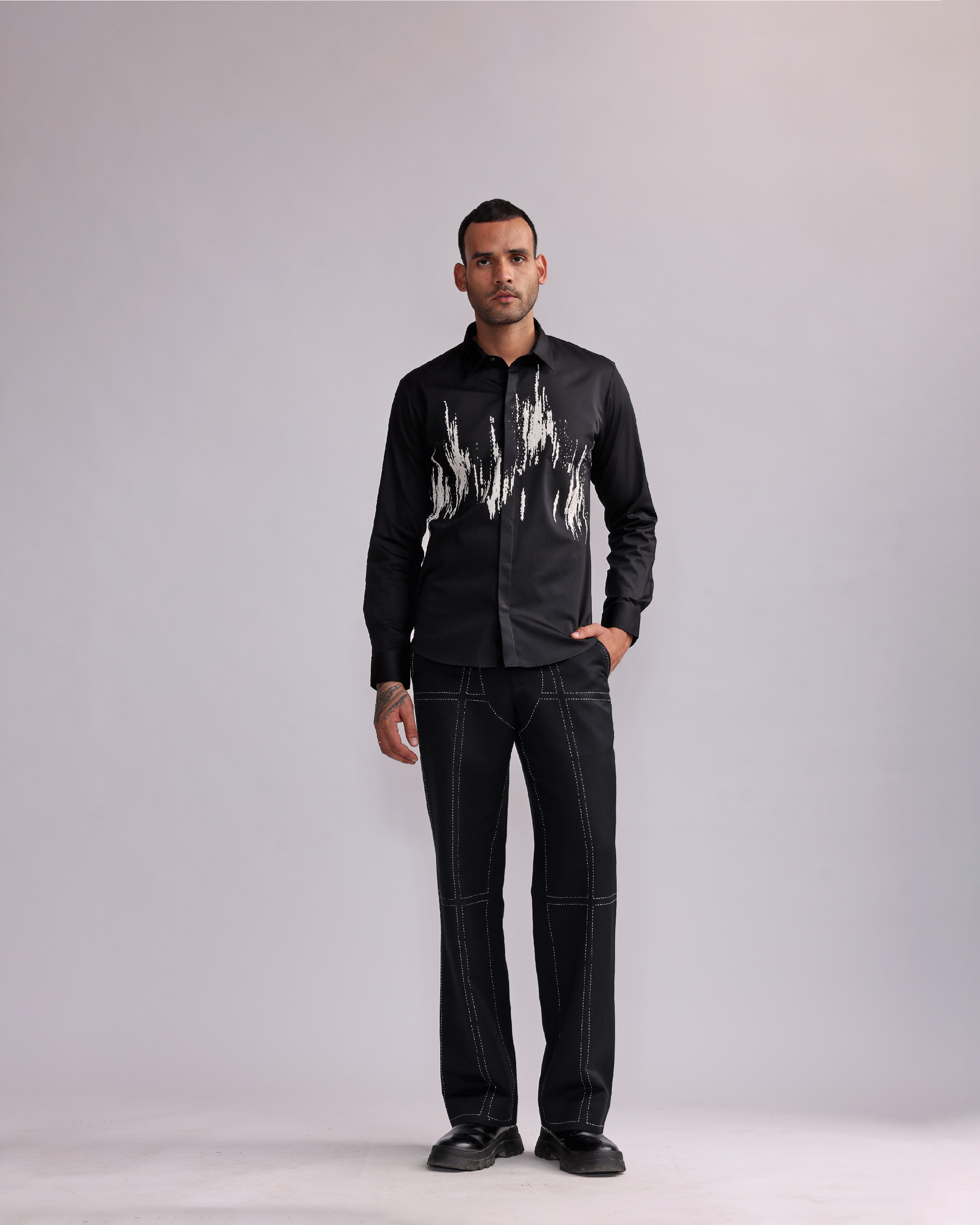 COUNTRYMADE Shirts IKAT SHADOW SHIRT chemise sur commande brodée