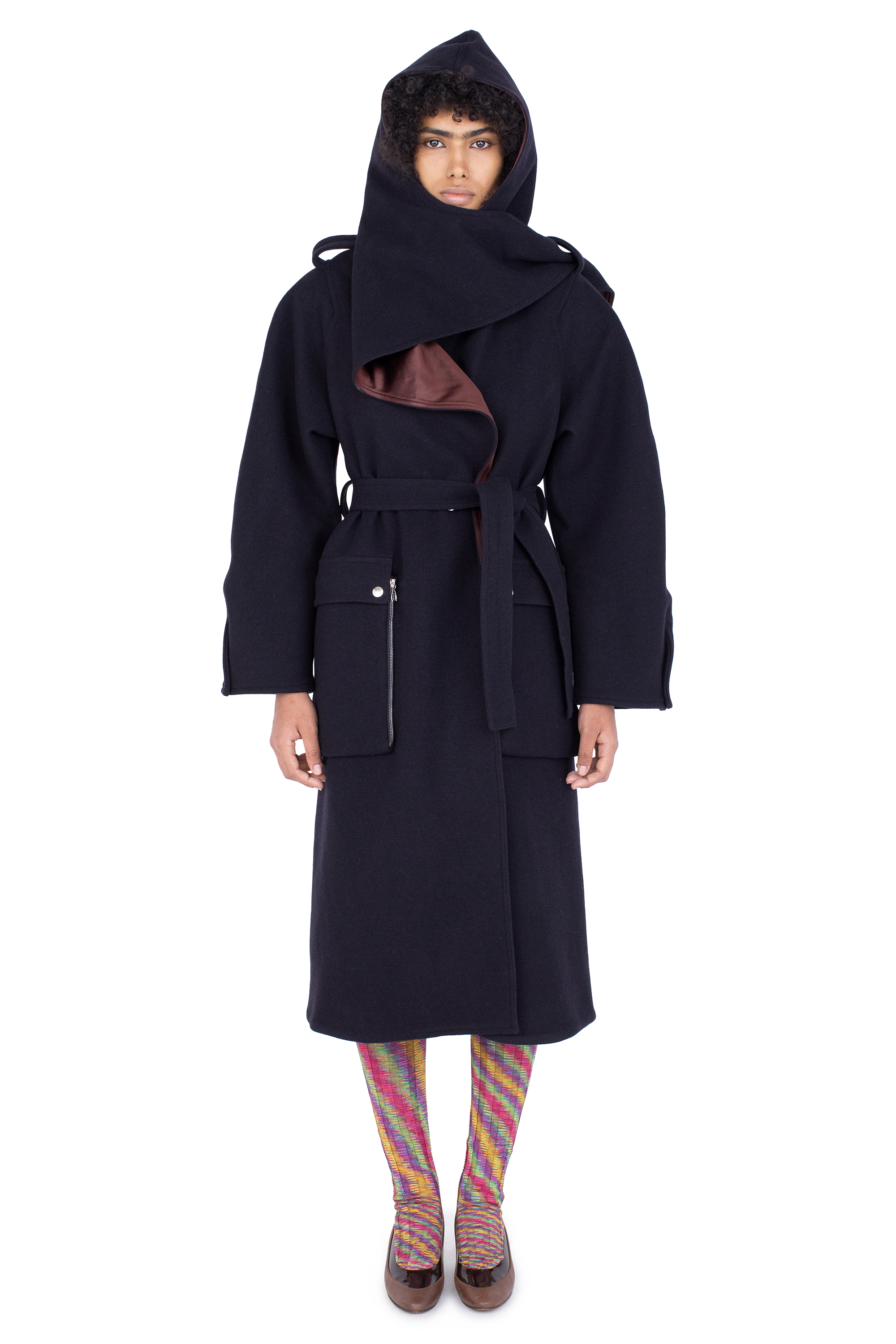 Kiko Kostadinov Outerwear SISKIN Hooded Coat manteau Midnight Blue