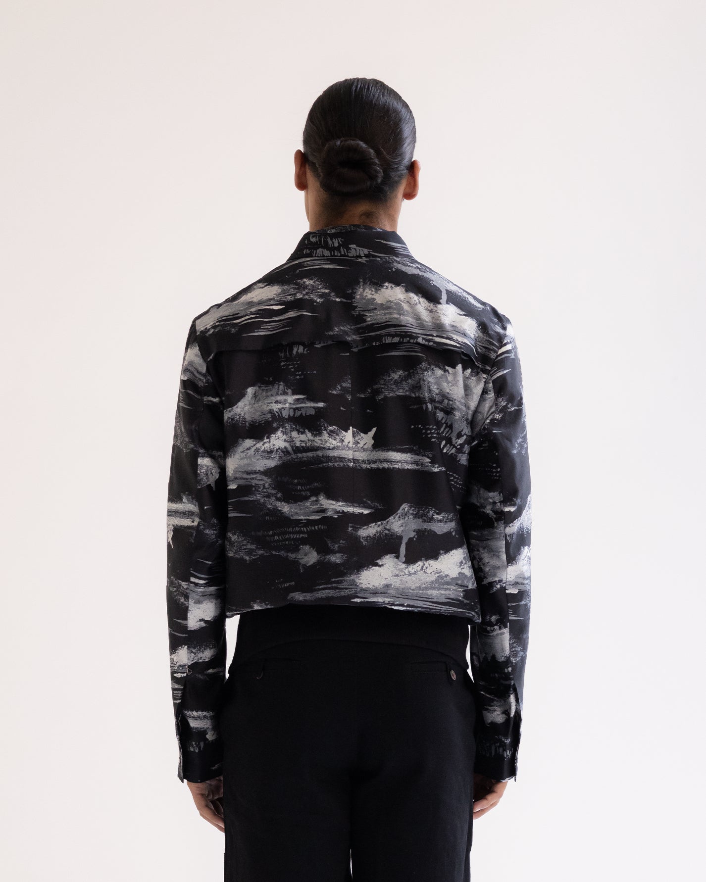 COUNTRYMADE Jackets Arid Brushstroke Silk Bomber bomber en soie imprimé