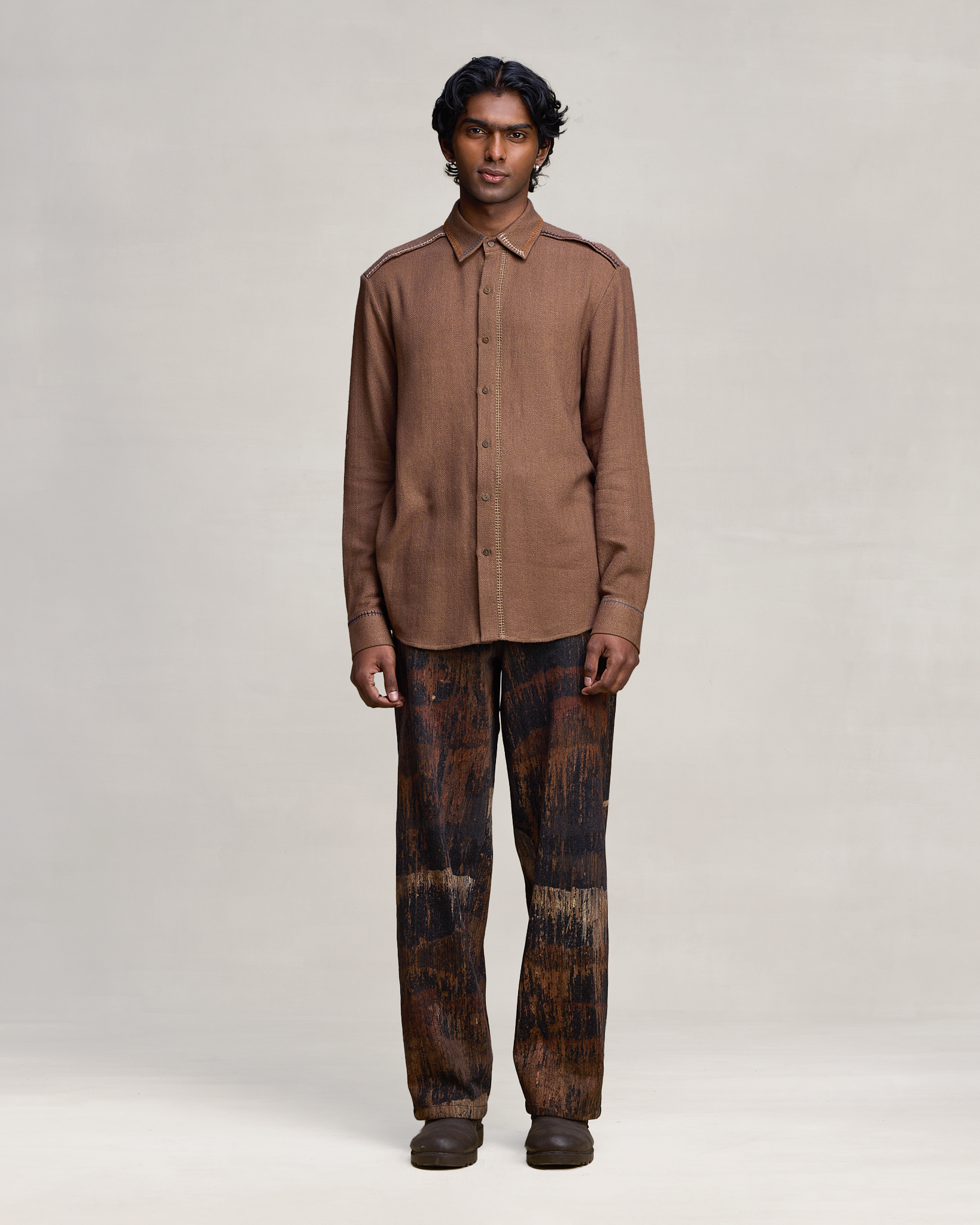 COUNTRYMADE Shirts SOLDER SHIRT chemise brodée en chevrons