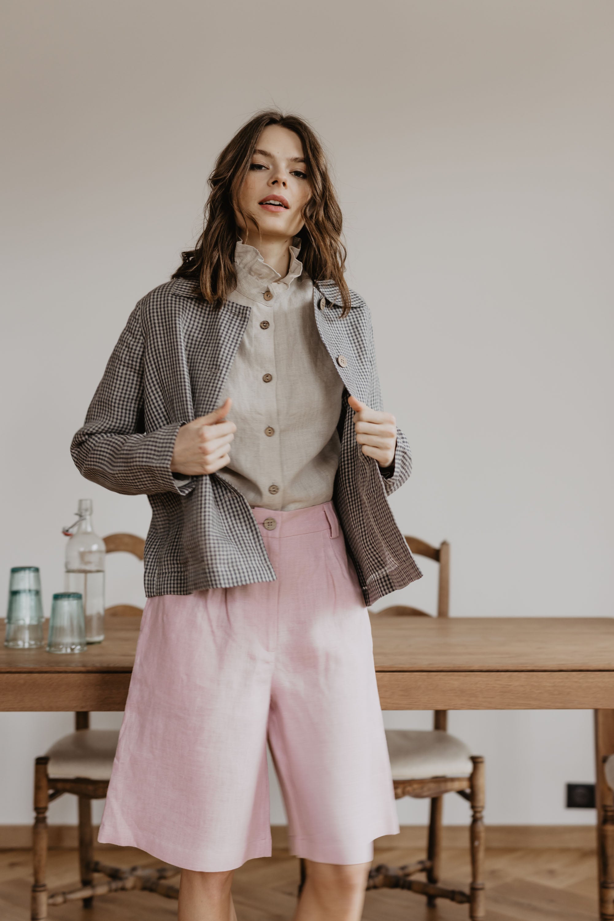 Laumė linen Linen Jackets Preila veste en lin jaune soleil XS