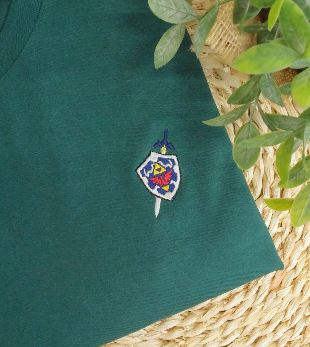 Juste Un T-shirt T-shirts Brodés Hyrule t-shirt brodé blanc