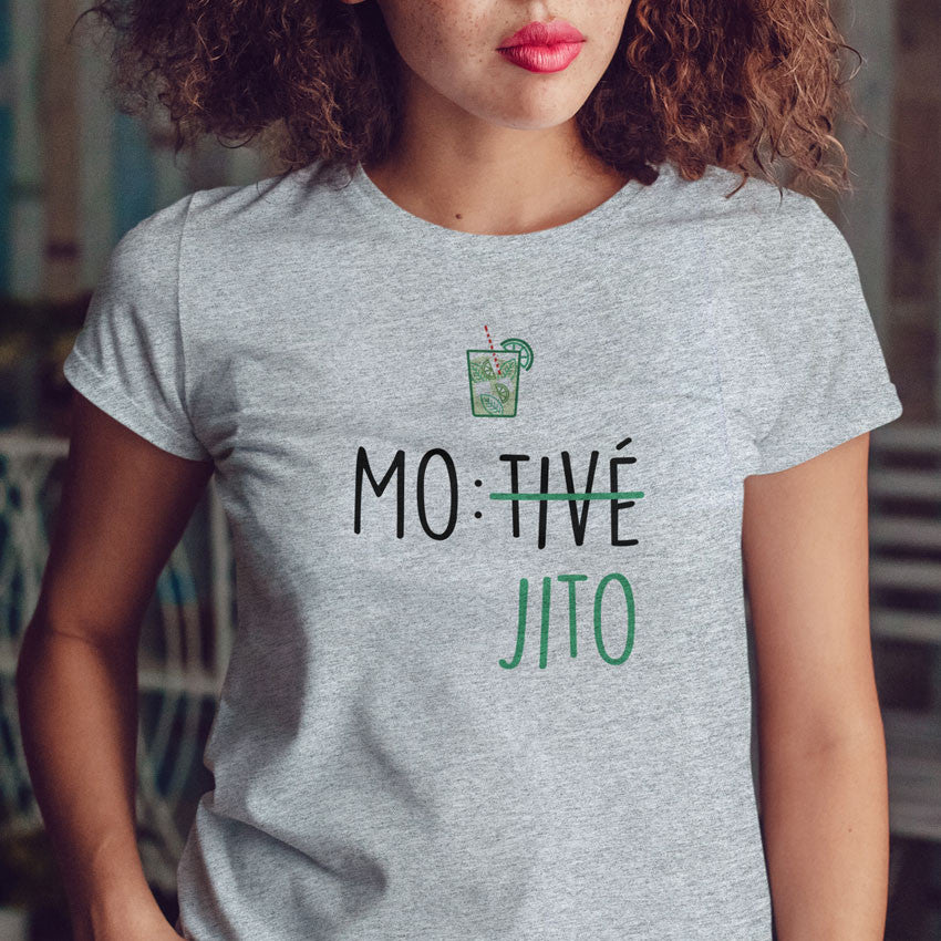 Juste Un T-shirt T-shirts Imprimés Motivé Mojito T-shirt femme blanc apéro