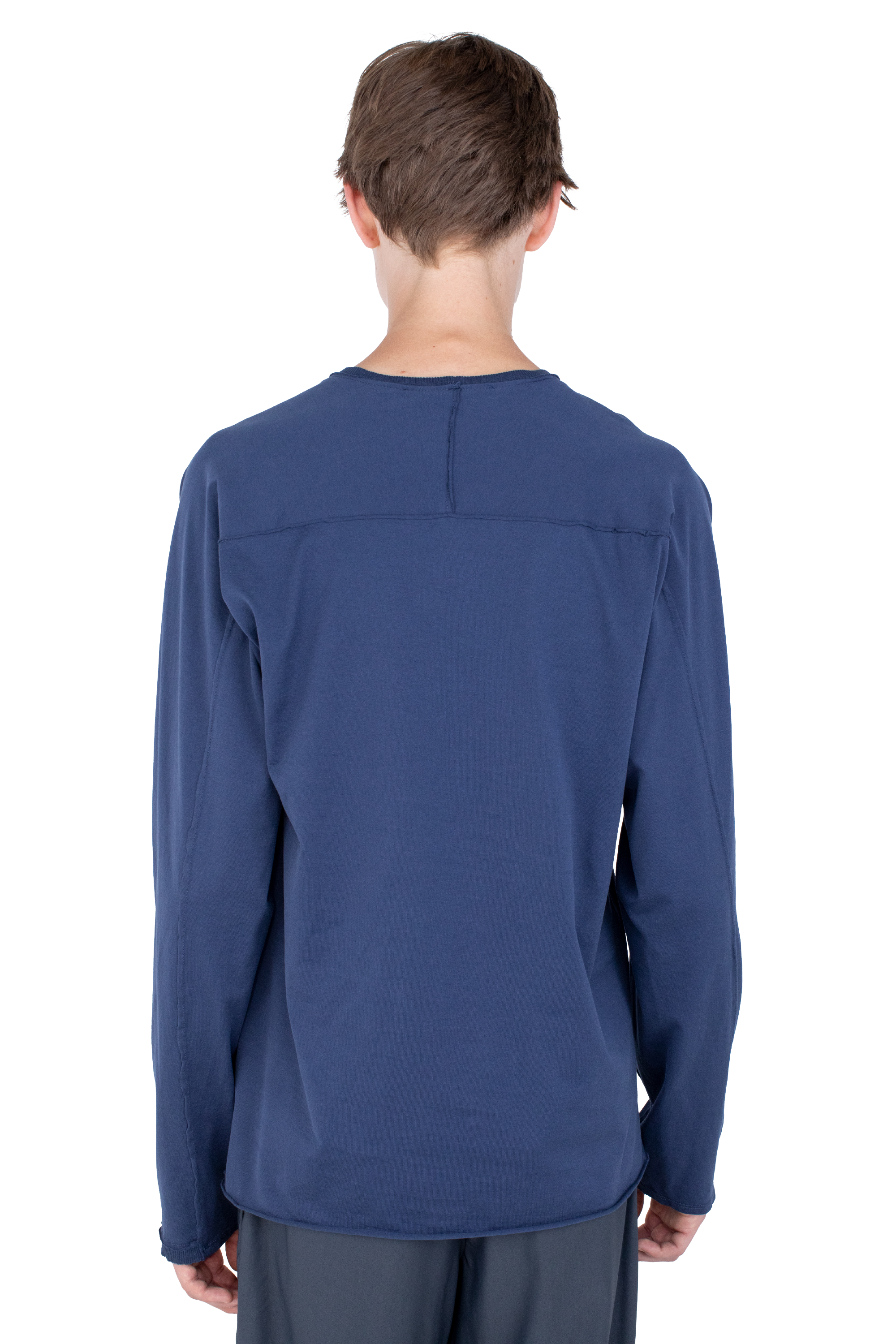 Kiko Kostadinov Tops ASTRO Long Sleeve Top haut Ink Blue coton mercerisé
