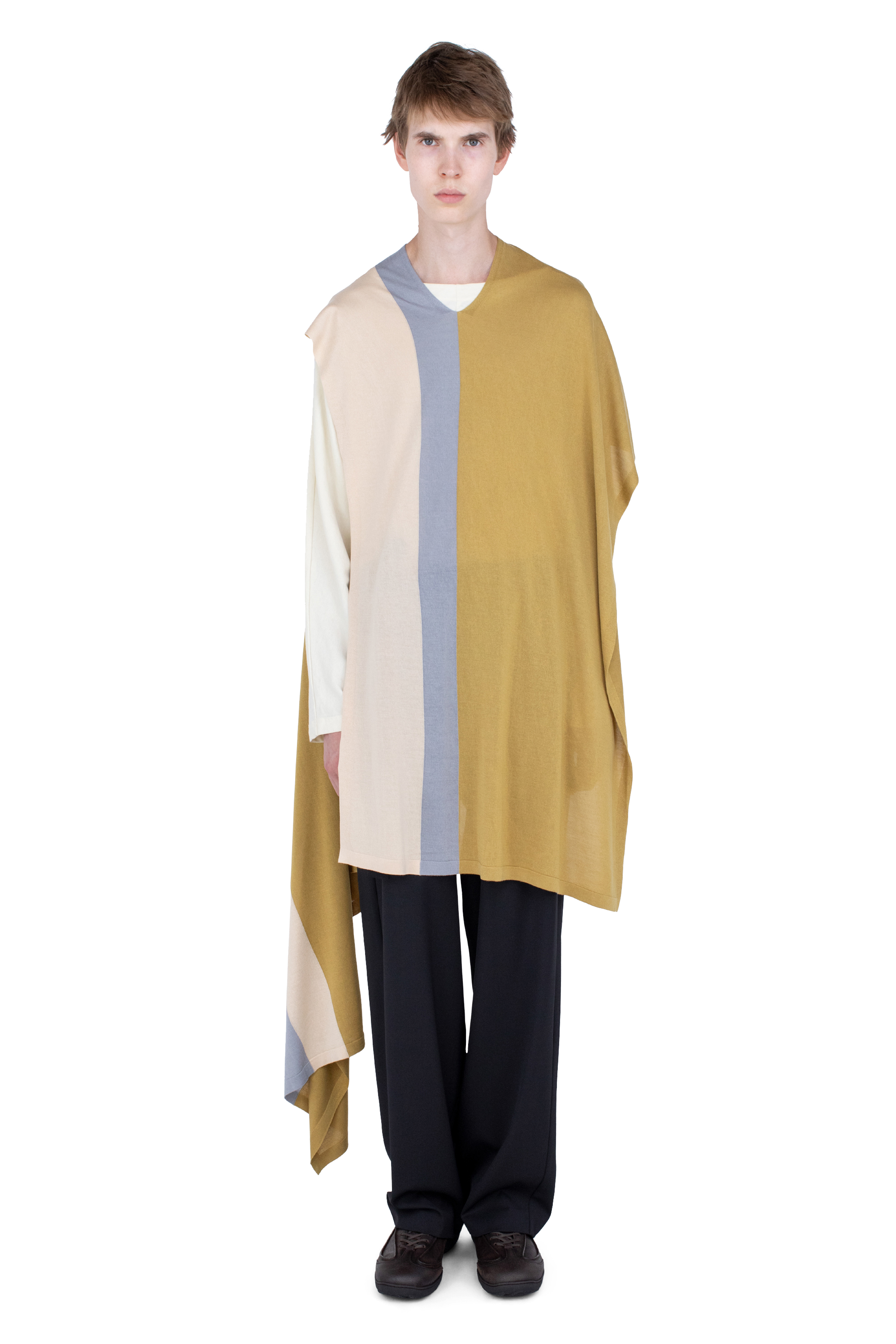 Kiko Kostadinov Accessories SIGO Wide Knit Scarf écharpe Ochre taille unique Tencel-soie