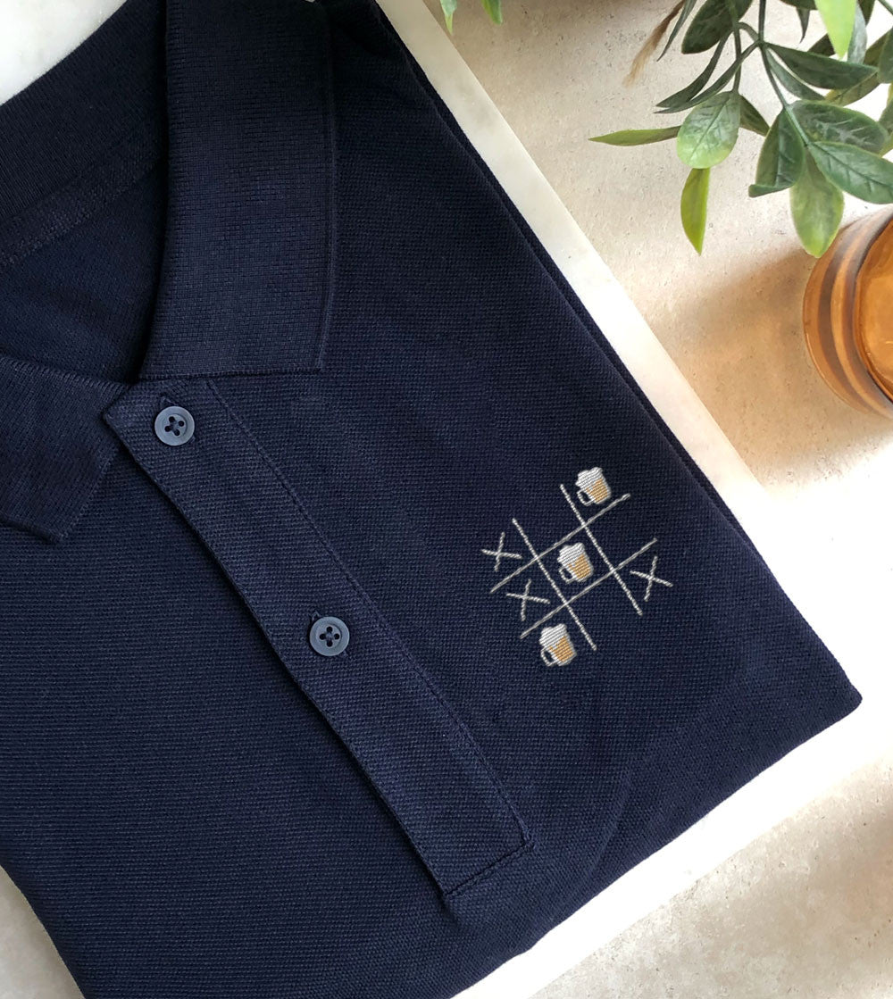 Juste Un T-shirt Polos Morpion Bière Polo brodé