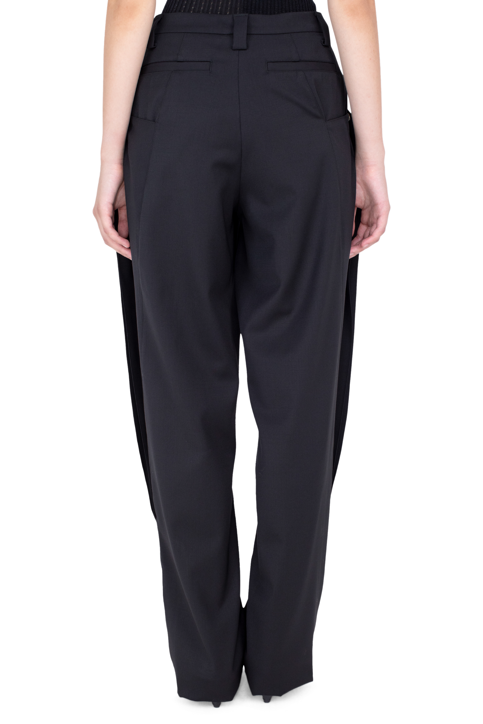 Kiko Kostadinov Bottoms TERN Trousers pantalon noir laine